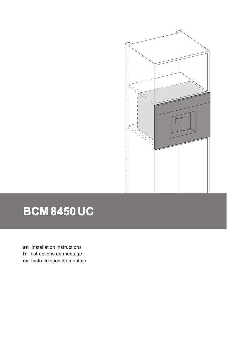 Imagen de la primera página del manual del dispositivo BCM8450UC