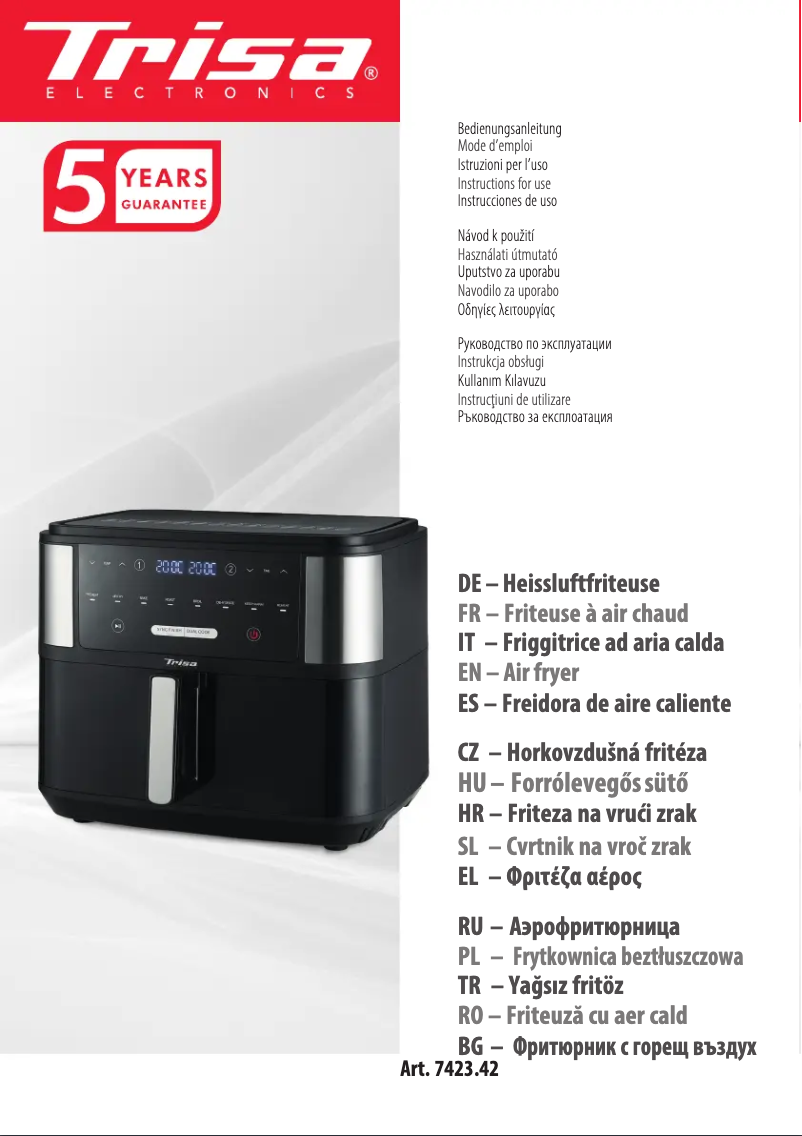 Página 1 del manual Manual de usuario Trisa Crunchy Fry Pro 7423.42