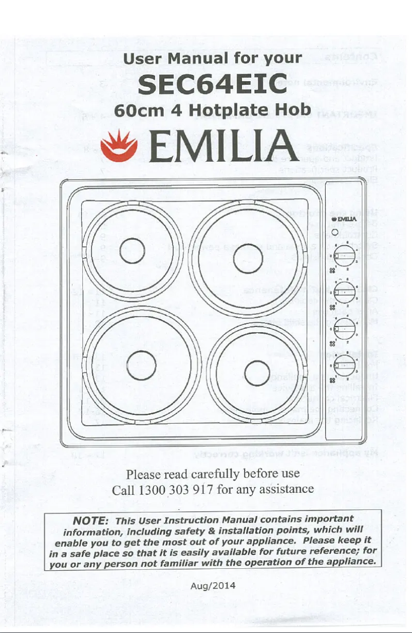 Página nº 1 - Manual de usuario Emilia SEC64EIC