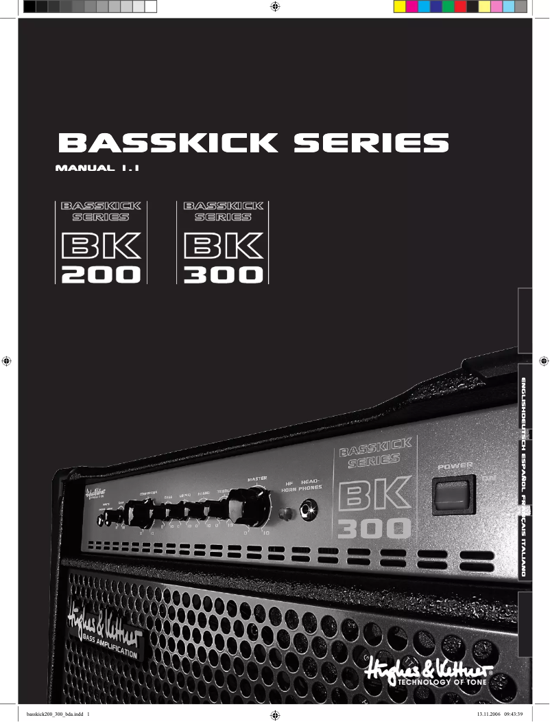 Imagen de la primera página del manual del dispositivo BassKick 300