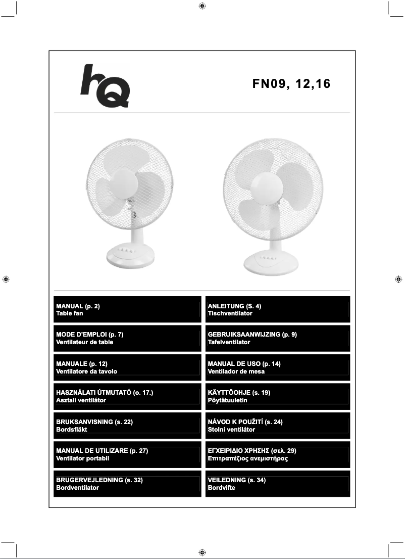 Página 1 del manual Manual de usuario HQ FN12