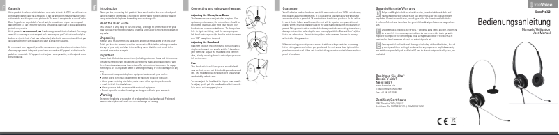 Página nº 1 - Manual de usuario freeVoice SoundPro 320 Mono