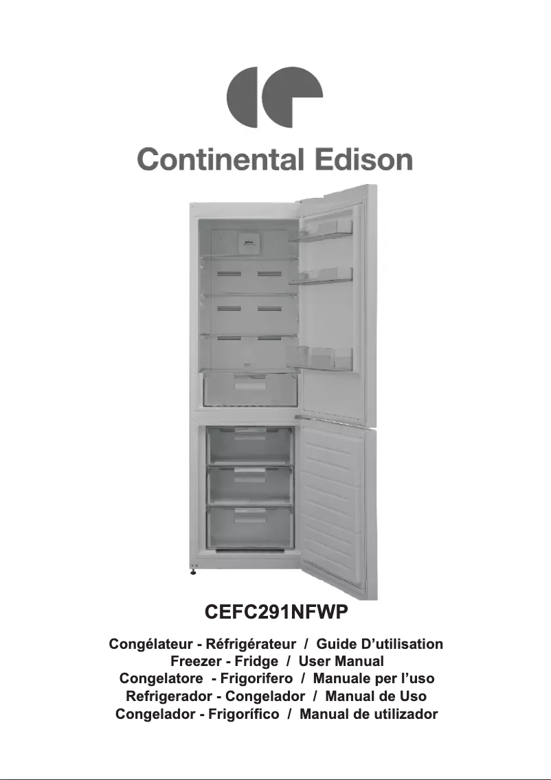 Página 1 del manual Manual de usuario Continental Edison CEFC291NFWP