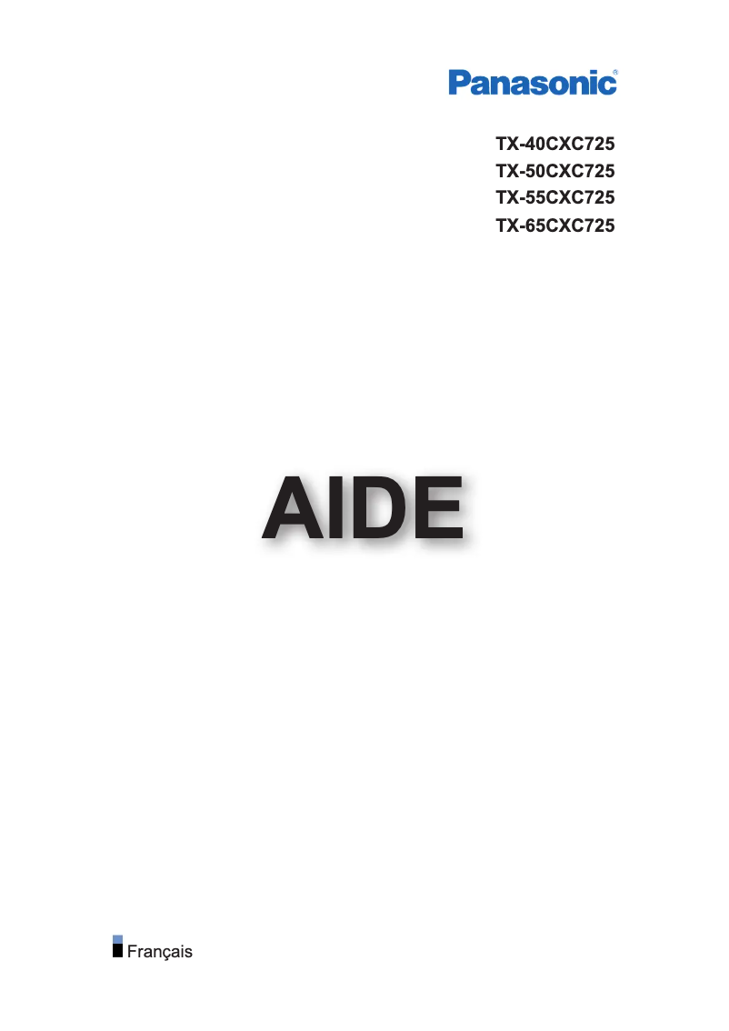 Imagen de la primera página del manual del dispositivo Viera TX-65CXC725