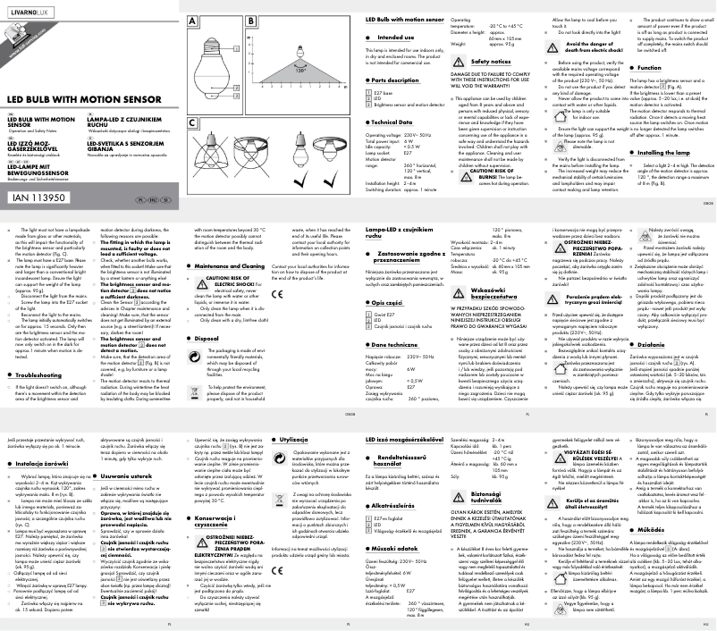 Imagen de la primera página del manual del dispositivo IAN 113950