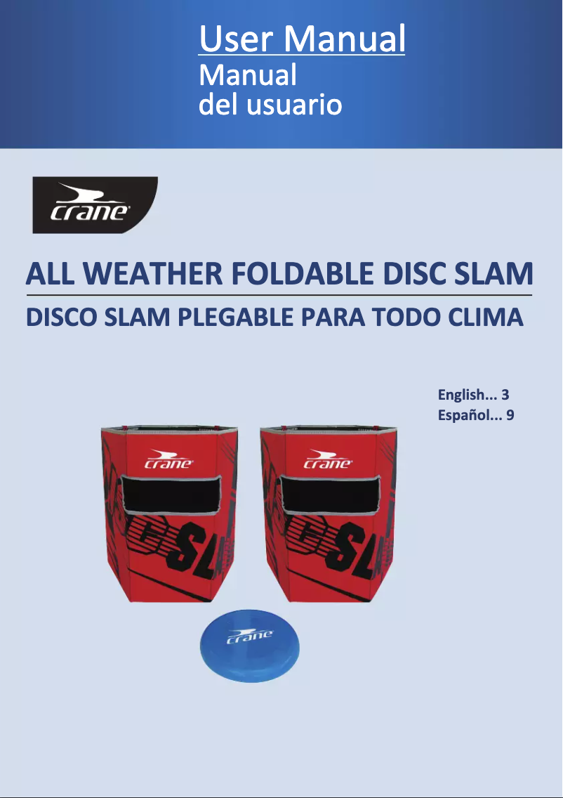 Imagen de la primera página del manual del dispositivo All Weather Foldable Disc Slam 55964