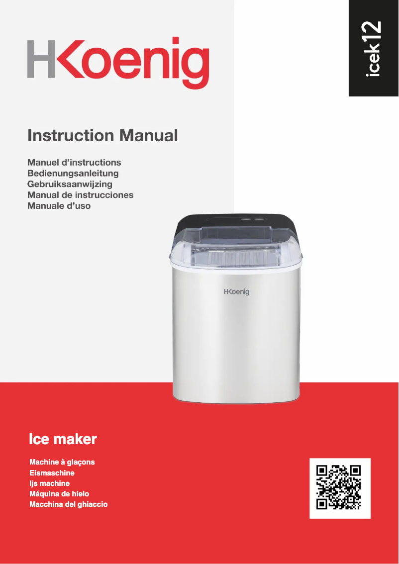 Página 1 del manual Manual de usuario H.Koenig ICEK12