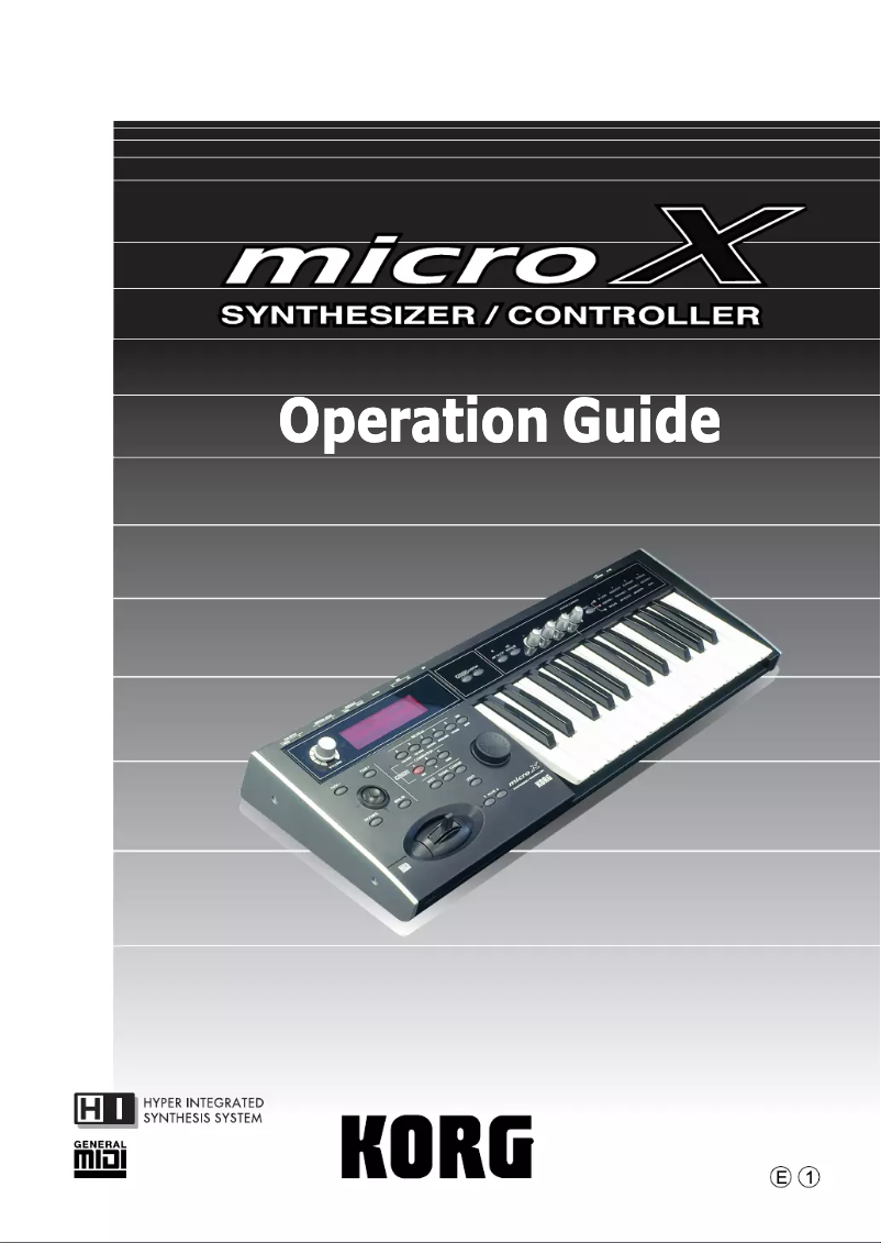 Página 1 del manual Manual de usuario Korg microX