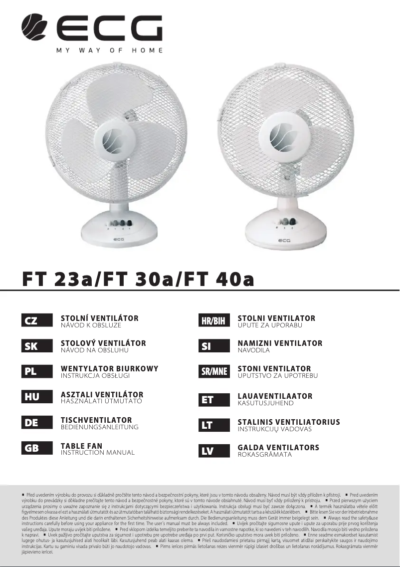 Imagen de la primera página del manual del dispositivo FT 40a