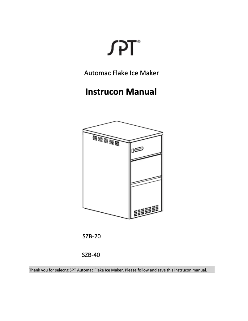 Imagen de la primera página del manual del dispositivo SZB-40