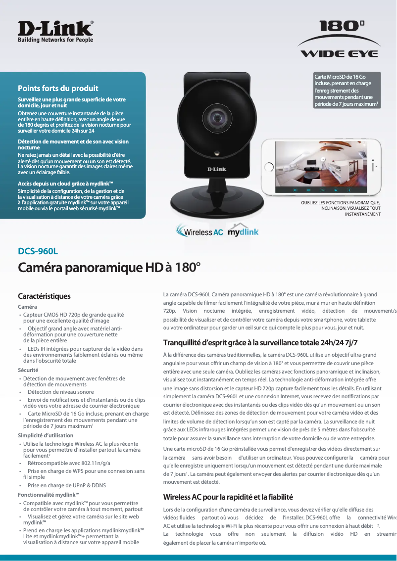 Página nº 1 - Ficha técnica D-Link DCS-960L