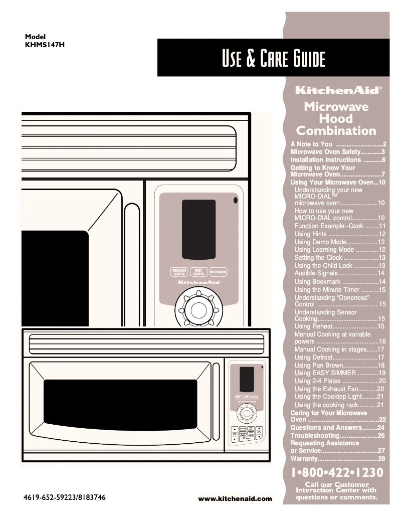 Página 1 del manual Manual de usuario KitchenAid KHMS147HBT1