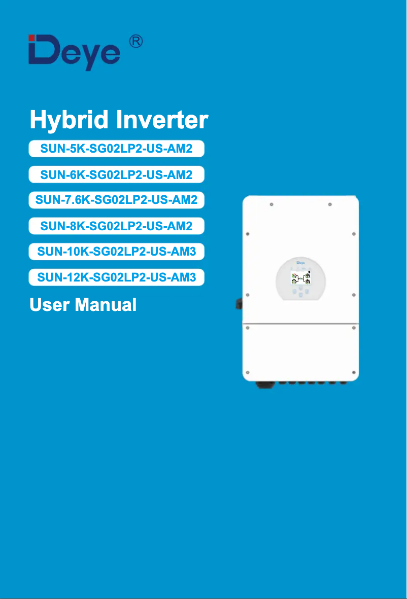 Imagen de la primera página del manual del dispositivo SUN-8K-SG02LP2-EU-AM2