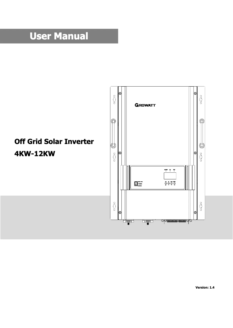 Imagen de la primera página del manual del dispositivo SPF 4-12KT HVM