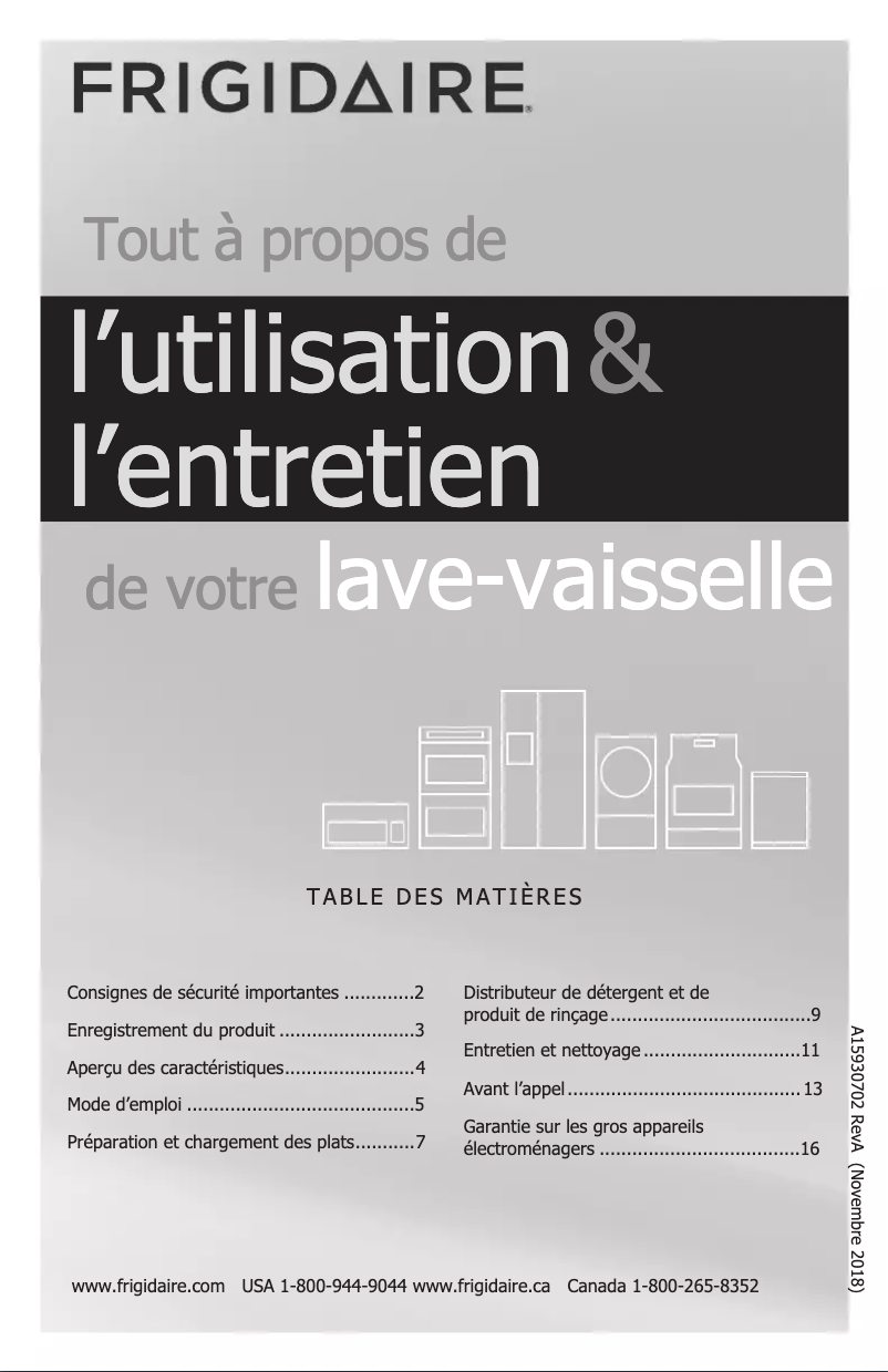 Página 1 del manual Manual de usuario Frigidaire FFBD2420US