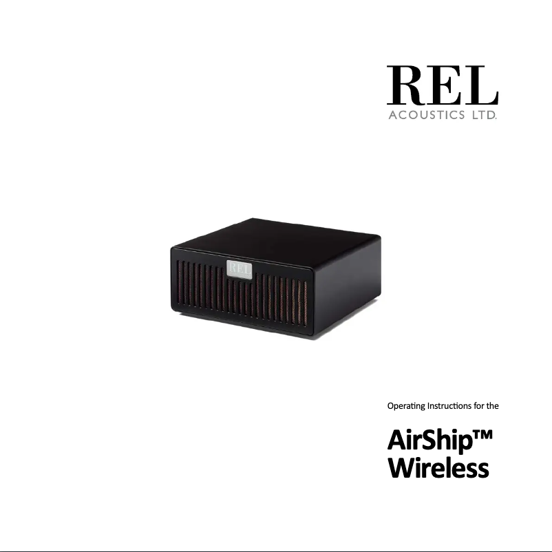 Página 1 del manual Manual de usuario REL Acoustics AirShip
