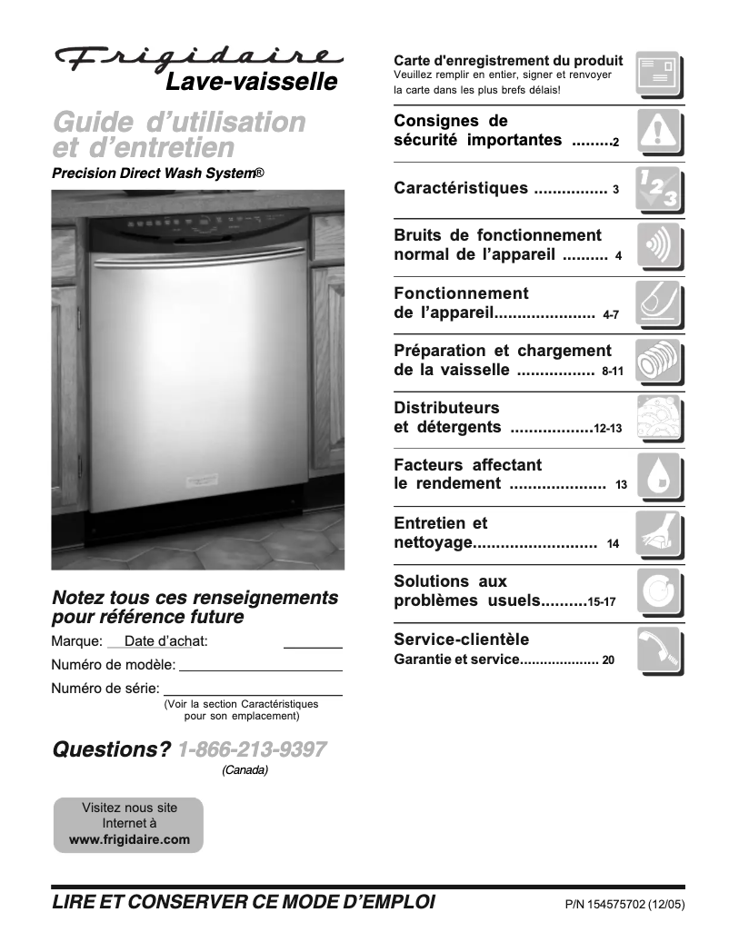 Página nº 1 - Manual de usuario Frigidaire GLD2440REQ