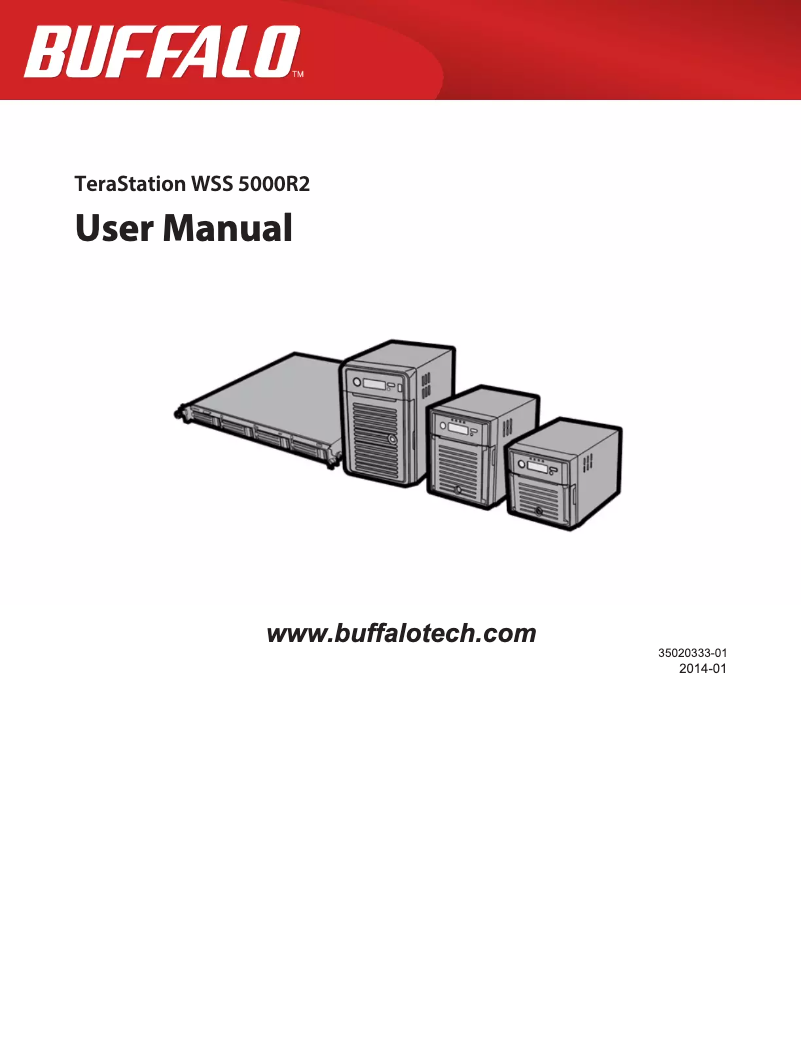 Página nº 1 - Manual de usuario Buffalo TeraStation 5400RRS2 Windows Storage Server 2012 R2