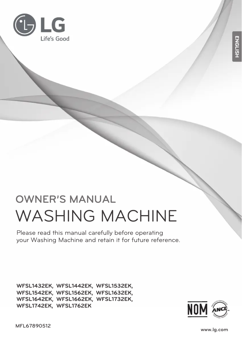 Imagen de la primera página del manual del dispositivo WFSL1532EK