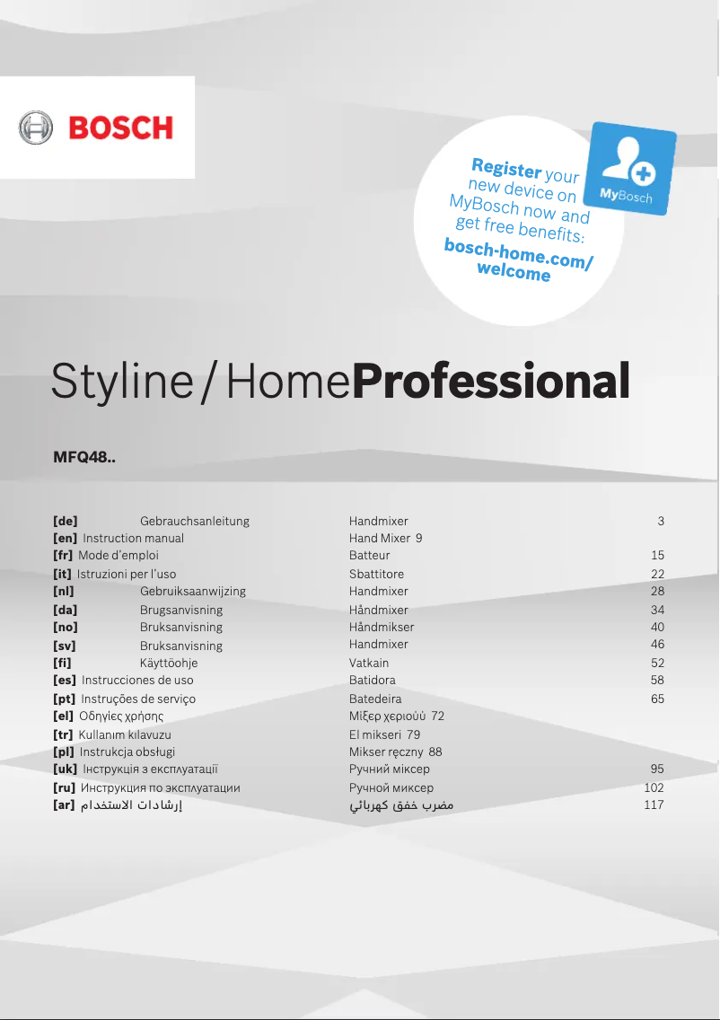 Imagen de la primera página del manual del dispositivo Styline MFQ4850