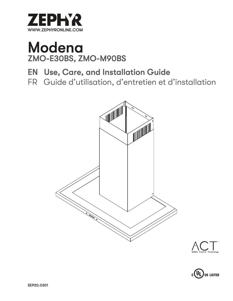 Imagen de la primera página del manual del dispositivo ZMO-E30BS