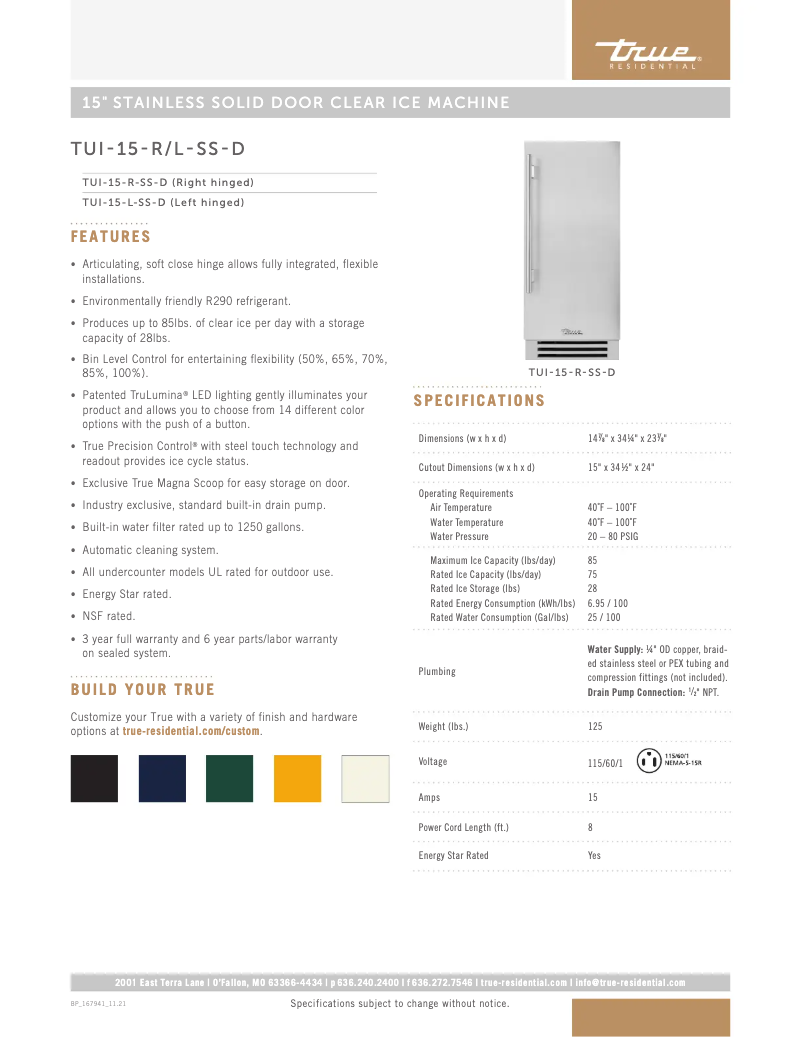 Imagen de la primera página del manual del dispositivo TUI-15-R-SS-D