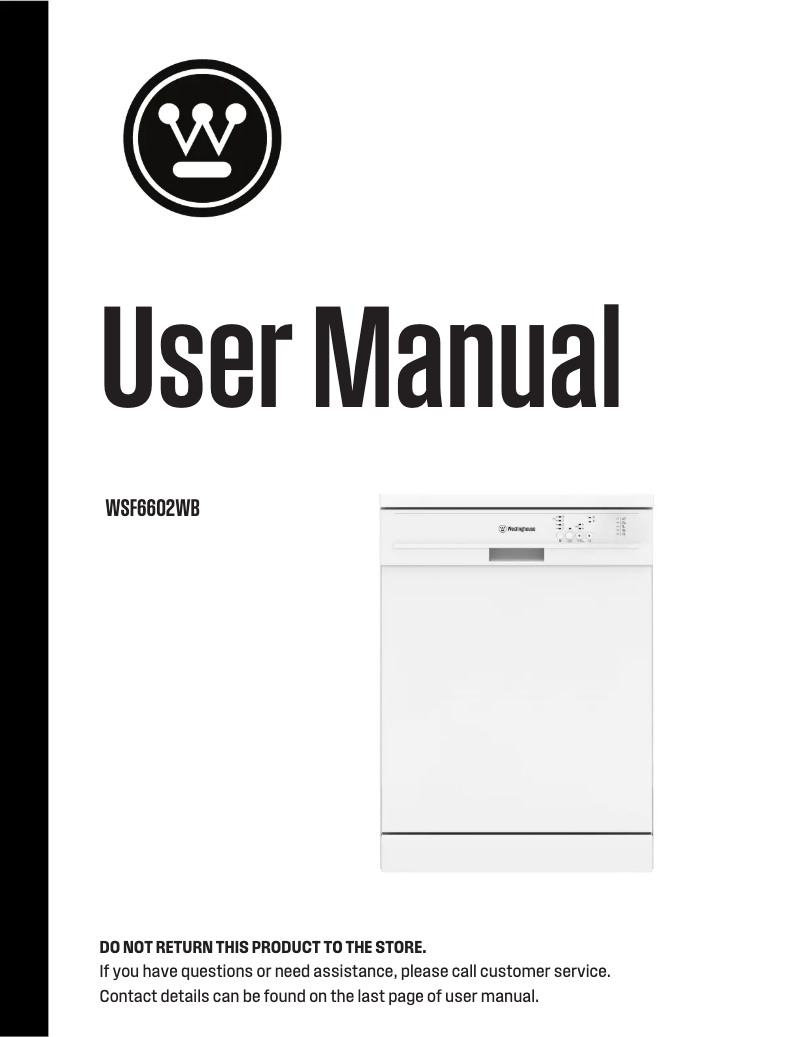 Imagen de la primera página del manual del dispositivo WSF6602WB