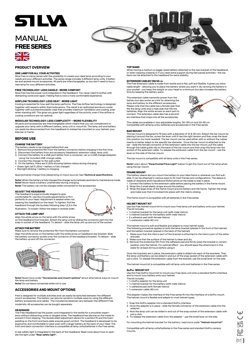 Imagen de la primera página del manual del dispositivo Free 2000