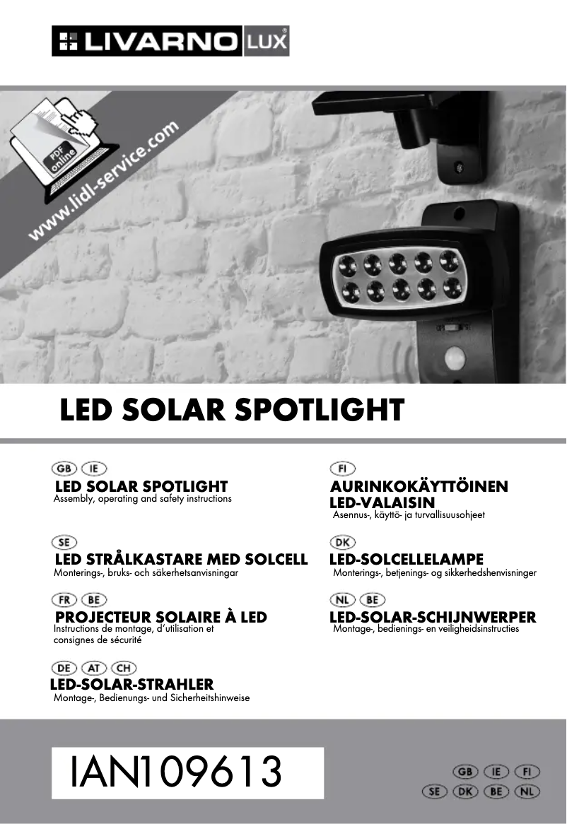 Página 1 del manual Manual de usuario Livarno Lux IAN 109613