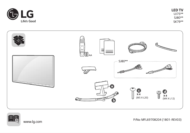 Imagen de la primera página del manual del dispositivo 60UJ752Y