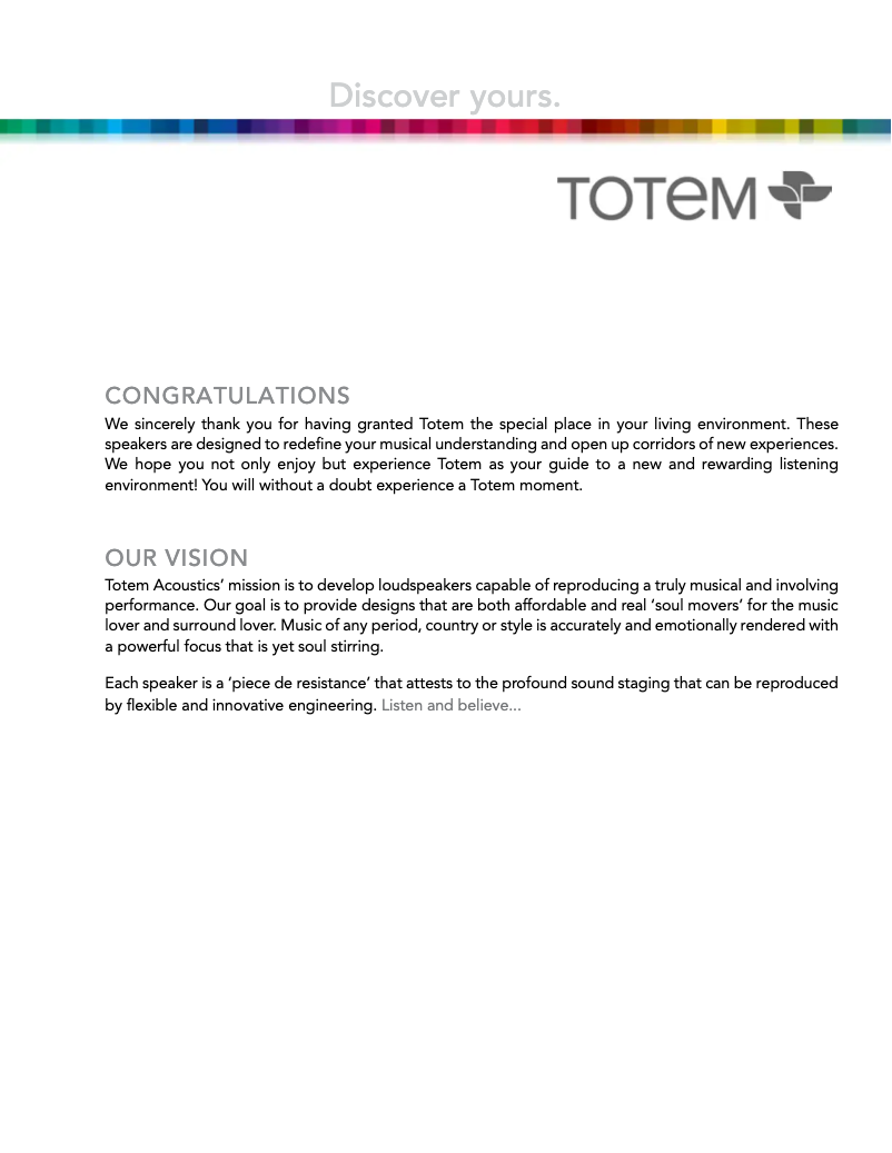 Página 1 del manual Manual de usuario Totem KIN Sub