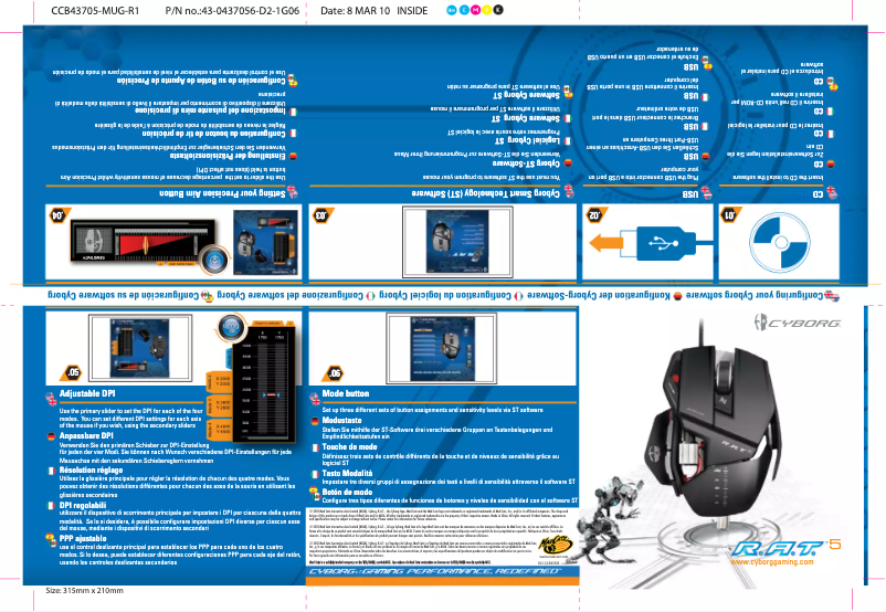 Página 1 del manual Manual de usuario Mad Catz Cyborg R.A.T 5