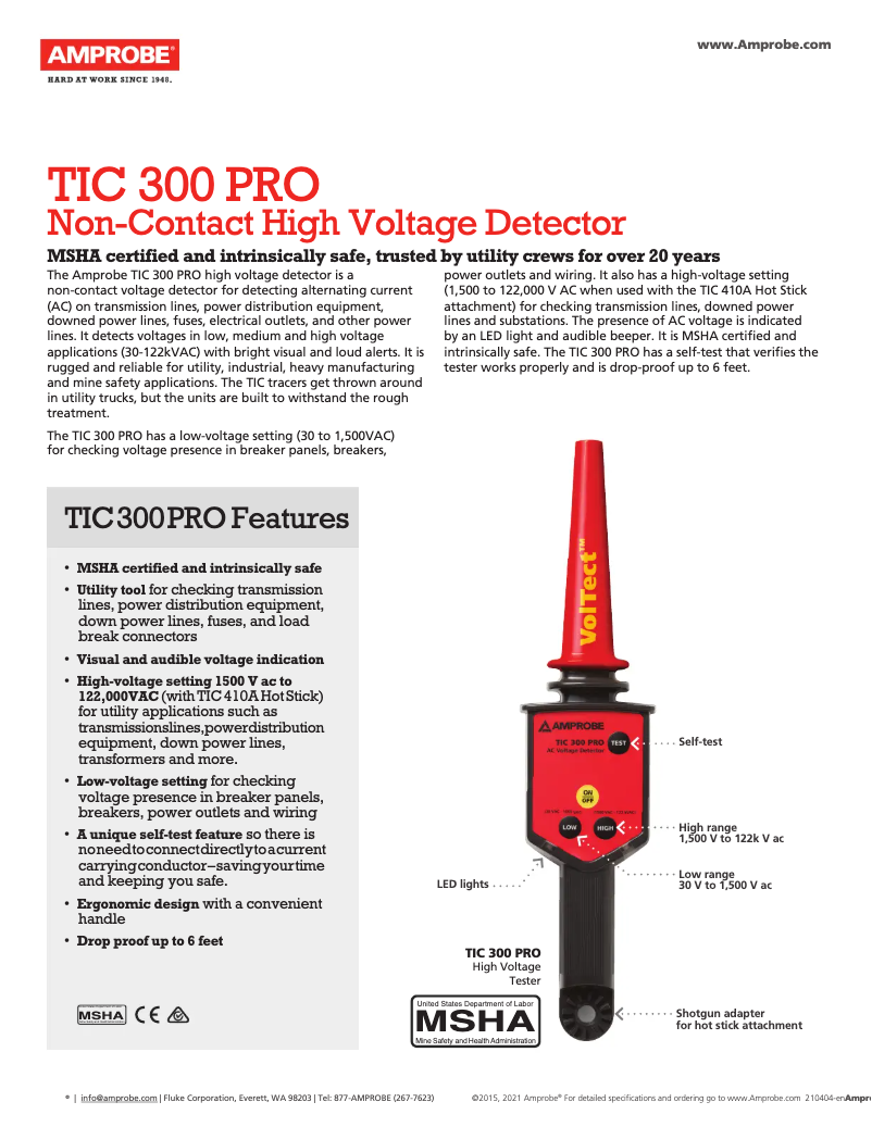 Imagen de la primera página del manual del dispositivo TIC-300-PRO