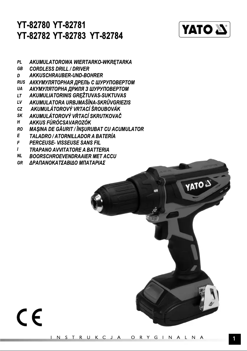 Página 1 del manual Manual de usuario Yato YT-82784