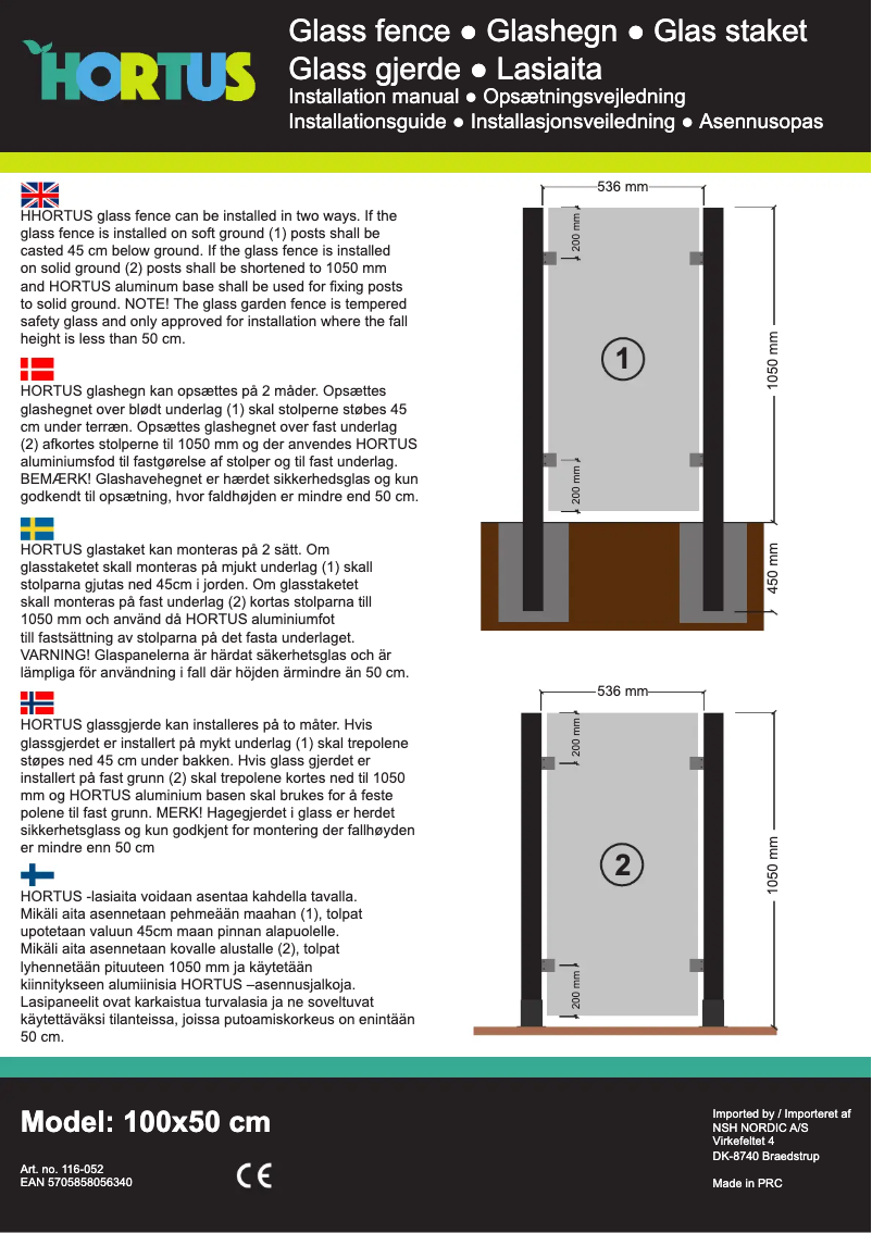 Imagen de la primera página del manual del dispositivo 116-052
