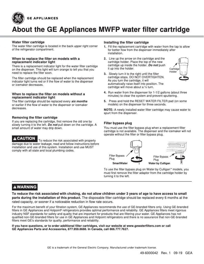 Imagen de la primera página del manual del dispositivo Profile PNRQ21RBN