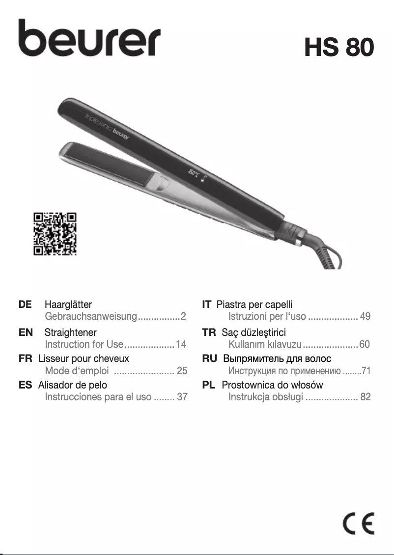 Página 1 del manual Manual de usuario Beurer HS 80