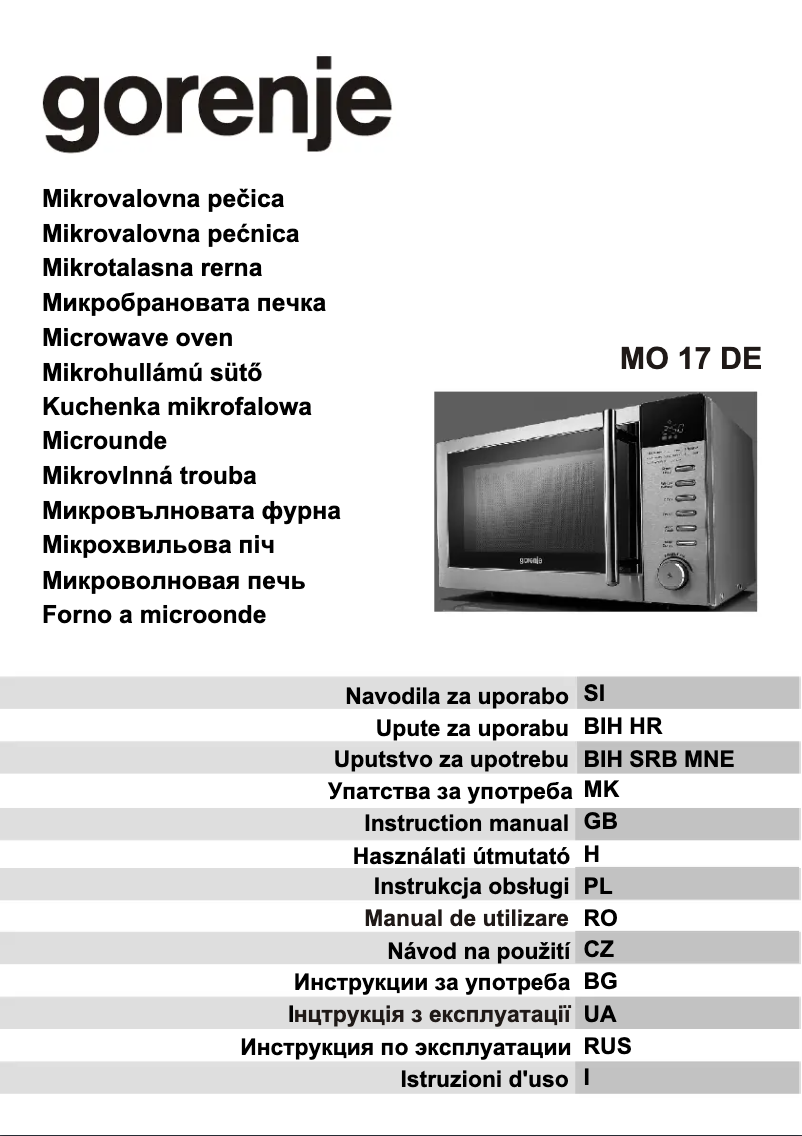 Imagen de la primera página del manual del dispositivo MO17DE