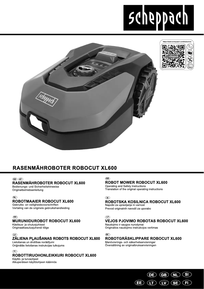 Página nº 1 - Manual de usuario Scheppach RoboCut XL600