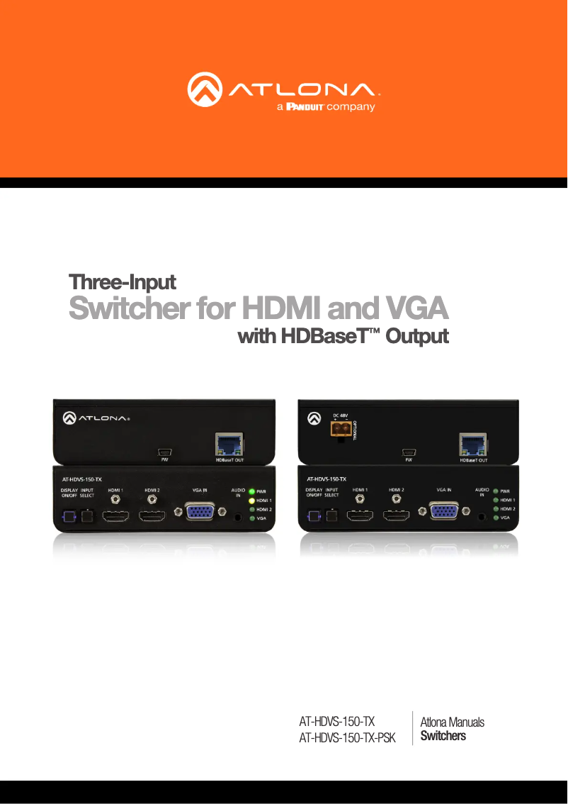 Imagen de la primera página del manual del dispositivo HDVS-150-TX