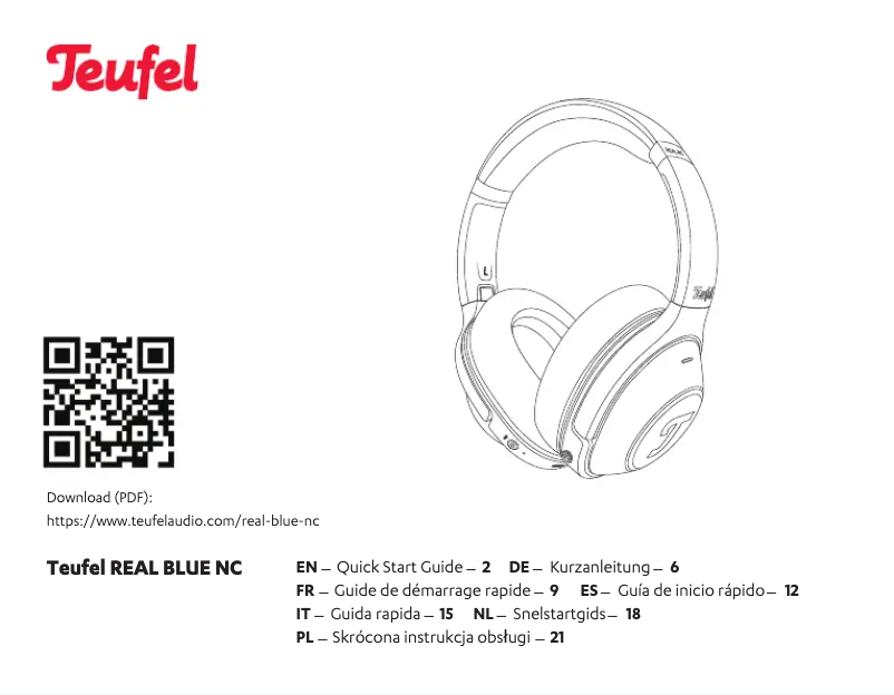 Página nº 1 - Guía de inicio rápido Teufel Real Blue NC