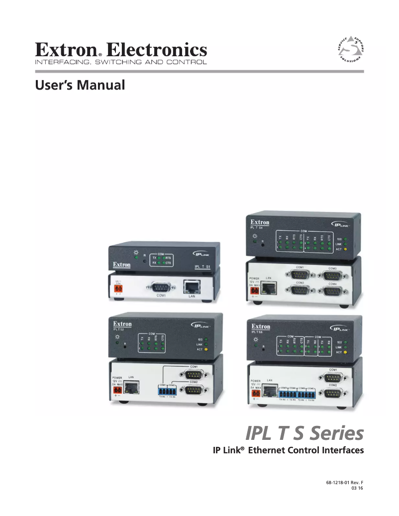 Página 1 del manual Manual de usuario Extron IPL T S6