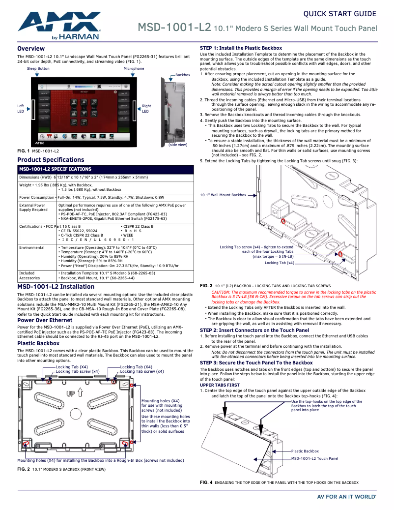 Imagen de la primera página del manual del dispositivo MSD-1001
