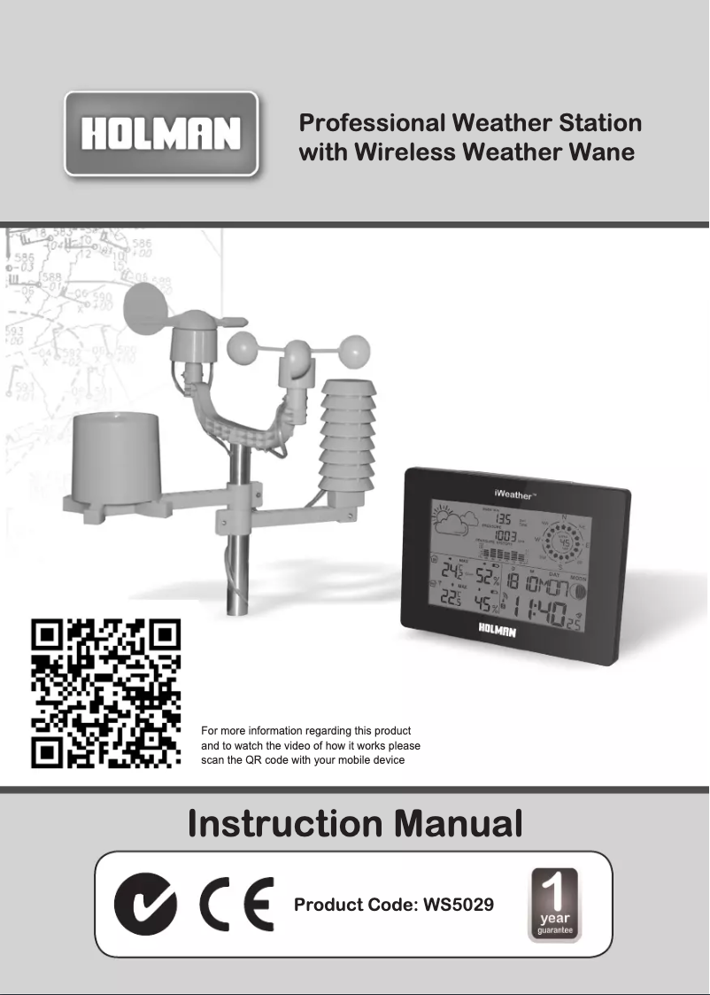 Imagen de la primera página del manual del dispositivo iWeather WS5029