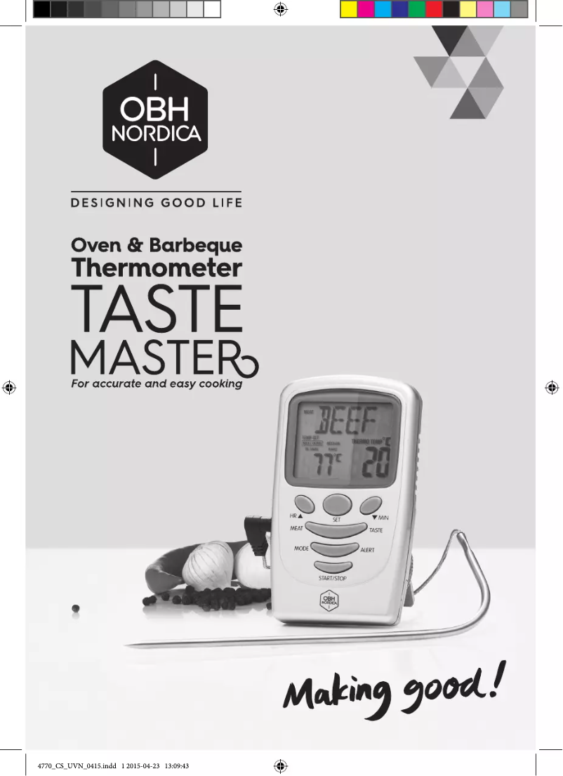 Imagen de la primera página del manual del dispositivo Taste Master 4770