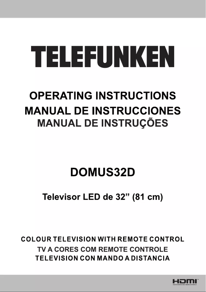 Página 1 del manual Manual de usuario Telefunken DOMUS32D