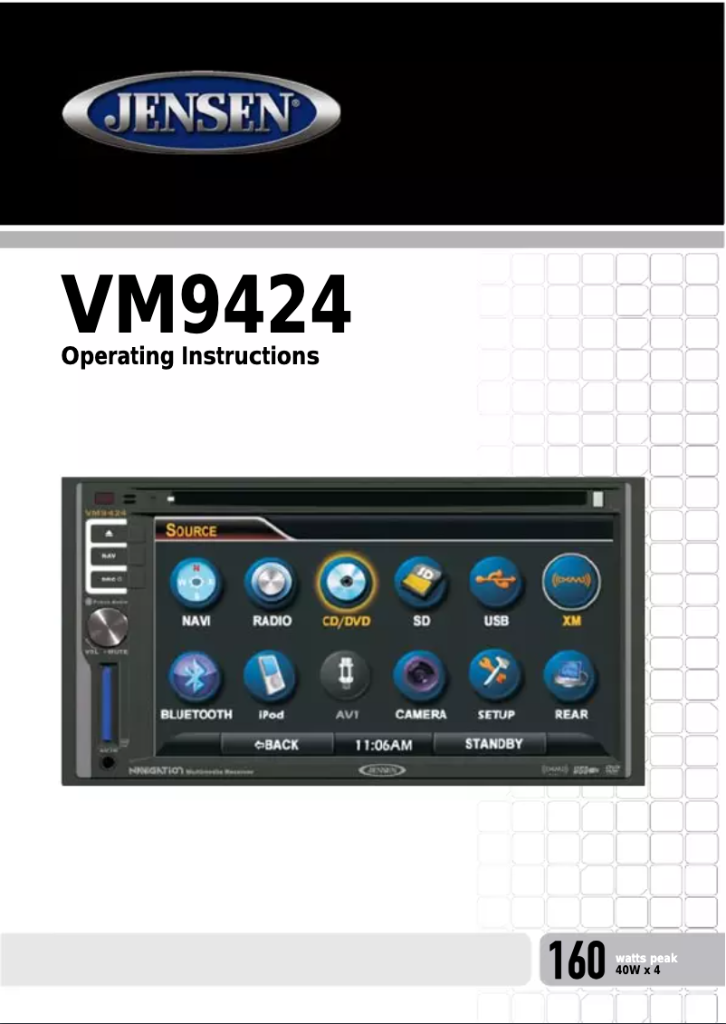 Imagen de la primera página del manual del dispositivo VM9424