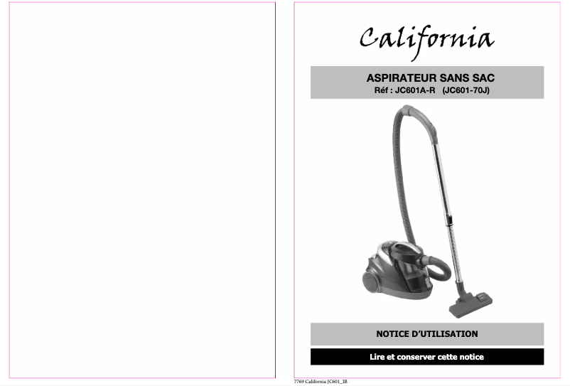 Página 1 del manual Manual de usuario California JC601