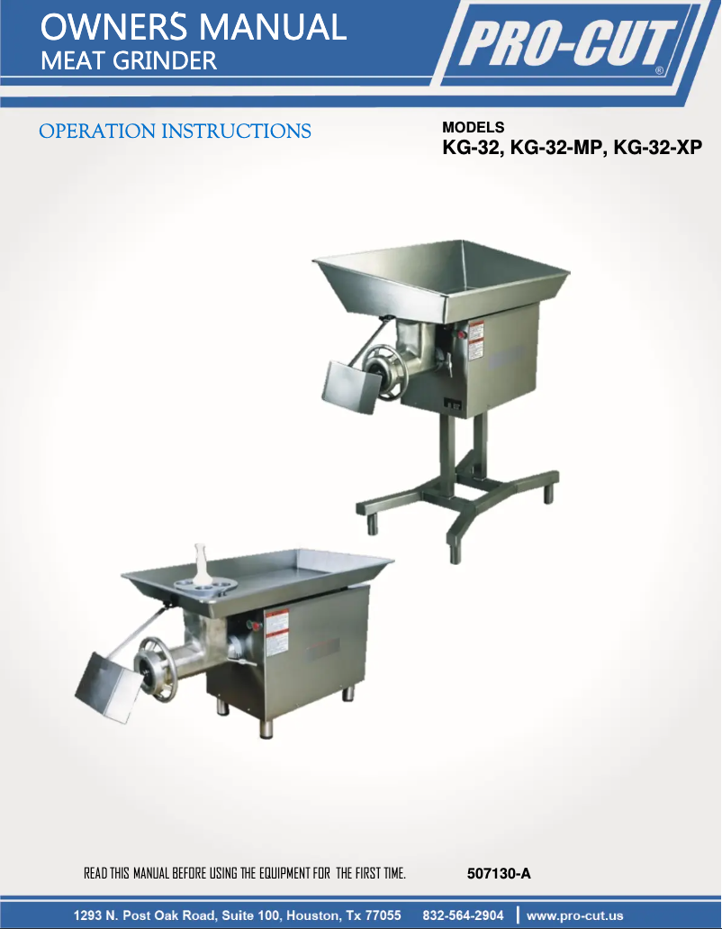 Imagen de la primera página del manual del dispositivo KG-32-XP