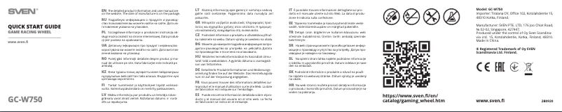 Imagen de la primera página del manual del dispositivo GC-W750